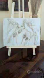 Bassorilievo Botanico Artigianale 30x23 cm - Pezzo