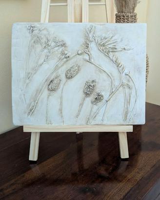 Bassorilievo Botanico Artigianale 30x23 cm - Pezzo