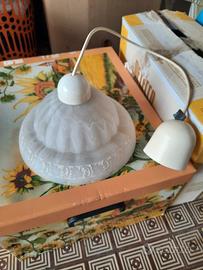 Lampadario vintage in vetro