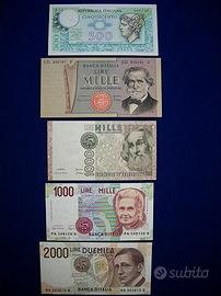 Da Mazzetta 5 Banconote 500-1000-2000 Lire