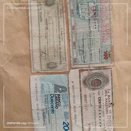 4 mini assegni del 1976/77