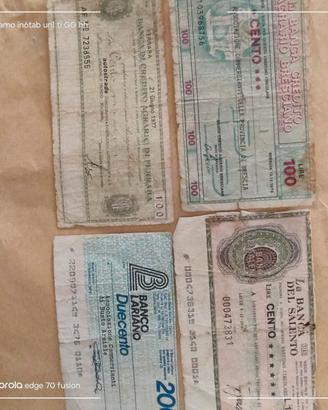 4 mini assegni del 1976/77