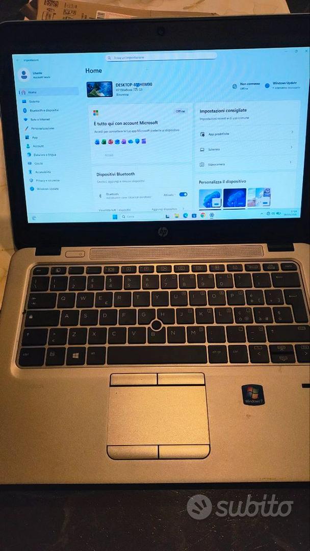 HP ELitebook 725 G3 Laptop pc Portatile Notebook - Informatica In ...