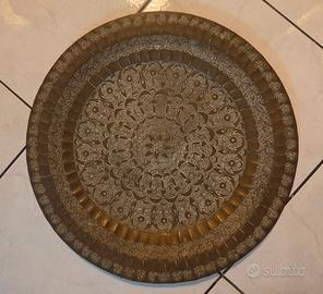 grande vassoio rotondo in ottone /rame