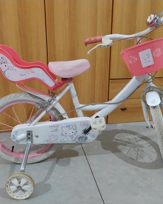 bicicletta con rotelle da bambina