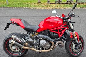 Ducati Monster 821 red rossa - sc project - 2018