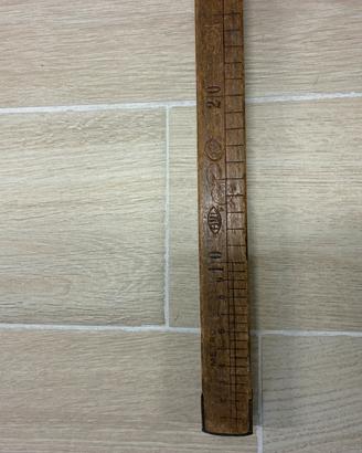 Antica stecca/metro in legno da sarto/merceria