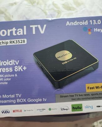 Tv Box Mortal 8K 4+64 Gb Google tv