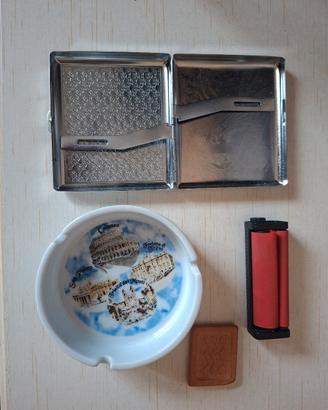 Posacenere, porta sigarette, rollatrice