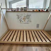 Letto tenda in legno 90x190