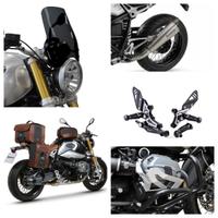 Bmw R Nine T Pure Racer scarico pedane protezioni