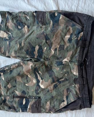 Short cargo camouflage kaki multipoches homm