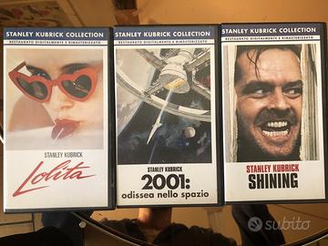 3 Film VHS Kubrick (Lolita, Shining, 2001 Odissea)