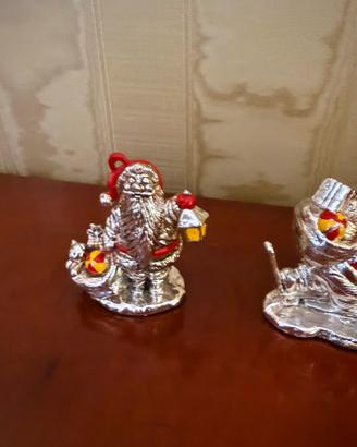 4 Babbo Natale argento