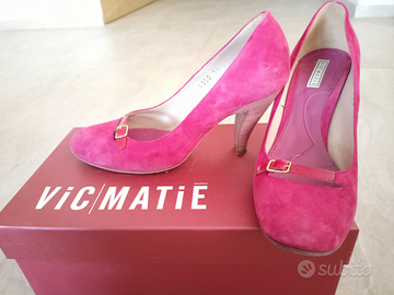 Décolleté Vic Matié 36 fucsia pelle scamosciata