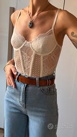Corsetto bianco in pizzo