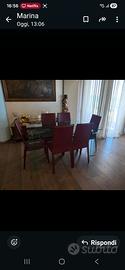 TAVOLO CRISTALLO + SEDIE CASSINA