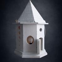 Lanterna casetta in legno con luce