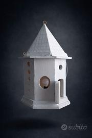 Lanterna casetta in legno con luce