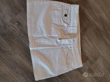 Minigonna jeans bianca