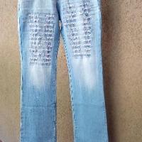 Pantalone Jeans Donna con Paillettes - Taglia 42
