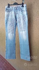 Pantalone Jeans Donna con Paillettes - Taglia 42