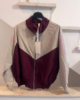 Giacca donna bordeaux e beige