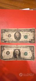20 Dollari americani e 1 dollaro
