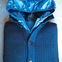 Zanone cardigan blu con smanicato interno