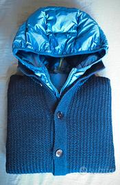 Zanone cardigan blu con smanicato interno