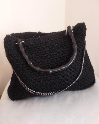 borsa nera cordino