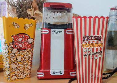 Macchina Popcorn Gadgy Retrò 1200W + 2 contenitori