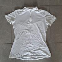 Maglietta Equitazione da gara bianca Decathlon