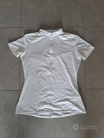 Maglietta Equitazione da gara bianca Decathlon