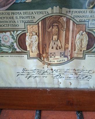 Antica Stampa Di Gesù Cristo [benedetto xv]