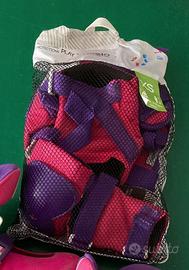 Protezioni pattini, roller, skate, bambina