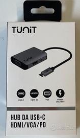 Tunit Adattatore da USB-C a HDMI/VGA