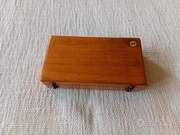 Portagioie antico legno scatola vintage cofanetto