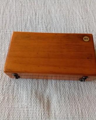 Portagioie antico legno scatola vintage cofanetto