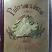 Quadro con personaggi in cera tardo 800