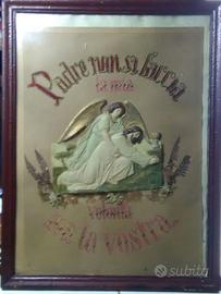 Quadro con personaggi in cera tardo 800