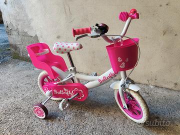 Bicicletta bambina 12” Butterfly con rotelle