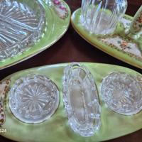 set da tavolo in limoge dipinto a mano anni 70