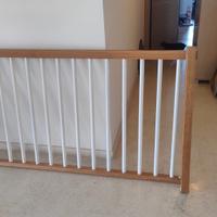 ringhiera da interno legno massello e alluminio 