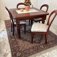 Tavolo allungabile vintage con sedie