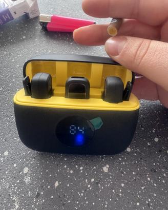 Microfono Lavalier Wireless,Mini Microfono Vlog