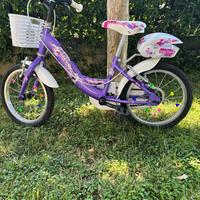 Bicicletta bambina viola 14 pollici
