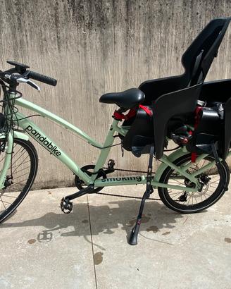 Bici Pandabike elettrica cargo 2 ruote 2 seggiolin