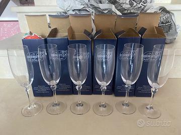 Set 6 Flute Champagne Bohemia Glass PRG‑03 | Crist