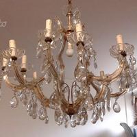 Grande lampadario d'epoca cristallo maria teresa